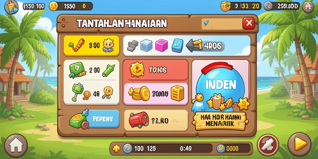 Tampilan grafis yang menawan dengan warna cerah.