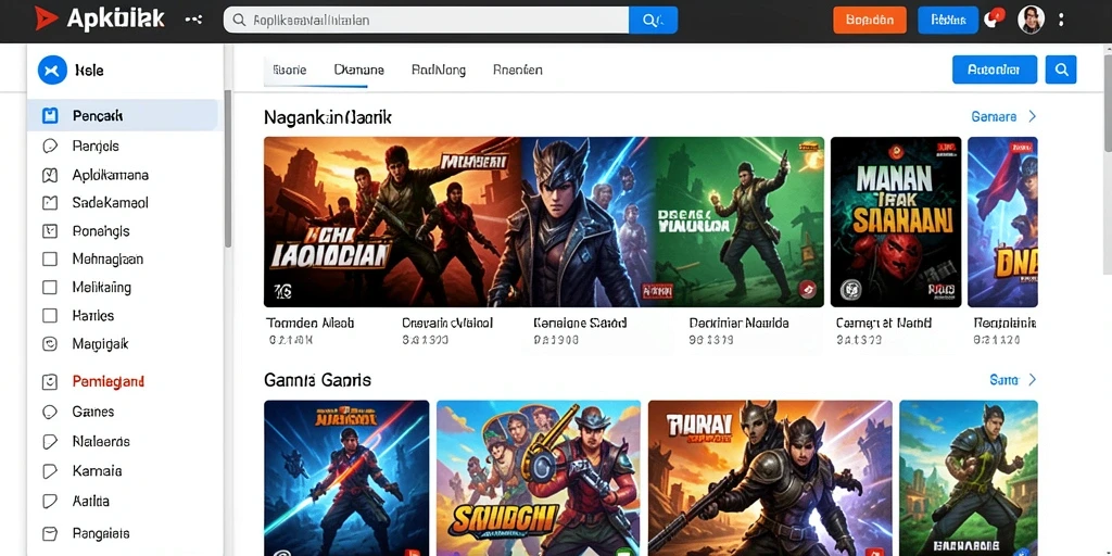 Tampilan awal permainan yang menarik.